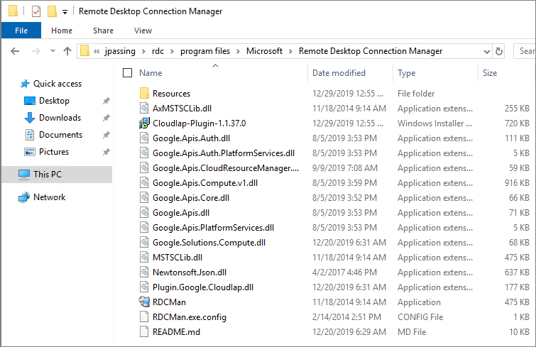 remote desktop connection manager file extension