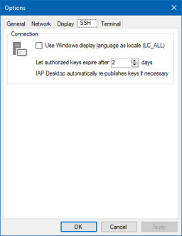 SSH settings